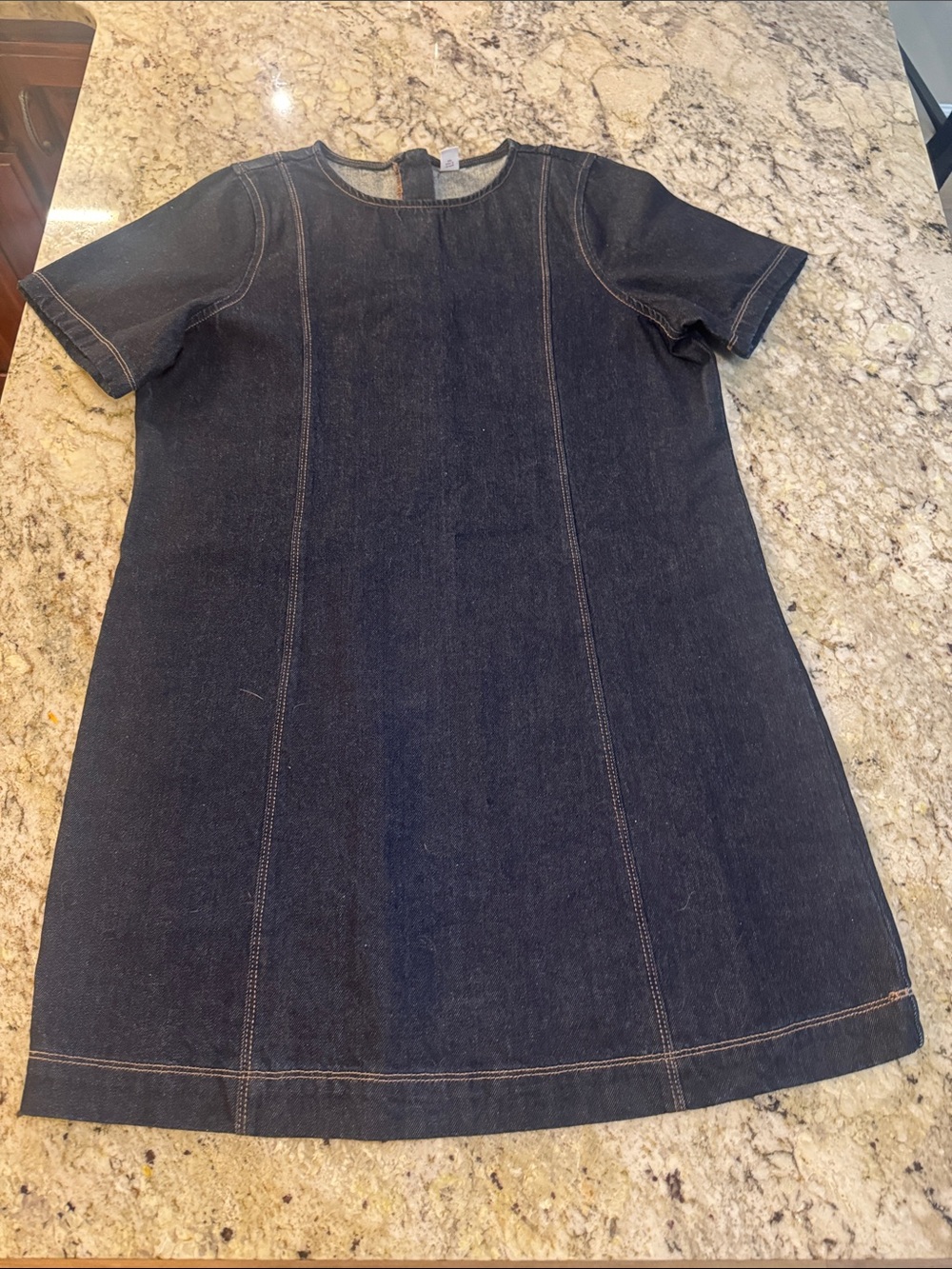Old Navy Dark Blue Denim A-Line Dress